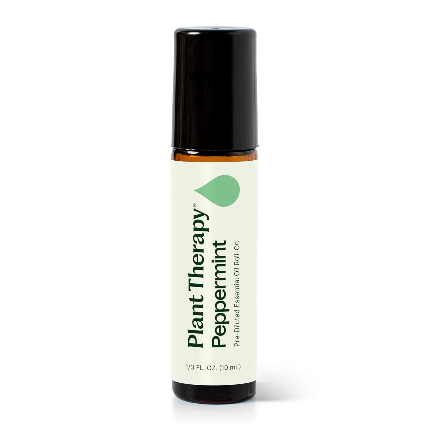 Plant Therapy Peppermint Essential Oil, 10 mL (1/3 oz), Pre-Diluted Roll-On for On-The-Go Convenience, Fresh Peppermint Scent, Great for Cooling, Easing Tension, and Uplifting Your Mood