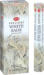HEM White Sage Incense Sticks - 100 Count | Natural Air Purifying Aromatherapy | Calming and Cleansing Fragrance | Perfect for Meditation and Relaxation | Long-Lasting Burn