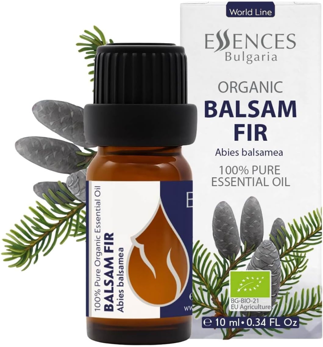 Essences Bulgaria Balsam Fir Essential Oil 10ml (0.34 Fl Oz) | Abies balsamea | 100% Pure, Natural, Undiluted | Aromatherapy, Cosmetics | Non-GMO, Cruelty-Free