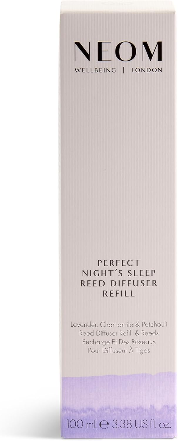 NEOM Perfect Night's Sleep Reed Diffuser Refill, 100ml I Lavender, Chamomile and Patchouli I 100% Natural Fragrances I Lasts 12 Weeks