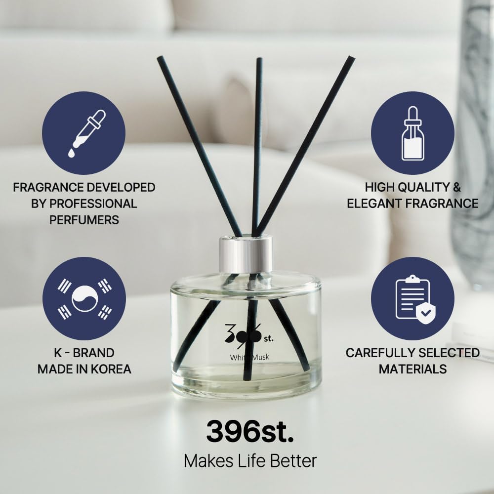 396 st. Reed Diffuser, Vanilla Lavender, 200ml(6.7oz) / Reed Diffuser Sets, Home Fragrance, Scented Oils, Home & Bathroom Décor