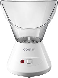 True Glow by Conair Moisturizing Mist Facial Steamer, Warm Steam Face Sauna for Deep Pore Cleansing & Hydration, Home Spa Skin Care System, Model MDF8