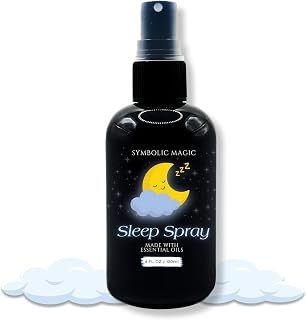 Symbolic Magic Sleep Spray – Calming Lavender and Essential Oils, Pillow Mist for Deep Sleeping, Aromatherapy, Calming Bedtime, Chamomile & Linen Spray for Relaxation and Peaceful Rest, 4oz