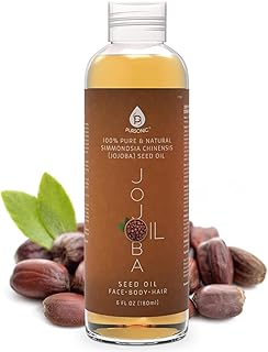 Pursonic 100% Cold Pressed Pure Golden Jojoba Oil for Dry Skin or Damaged Hair, Natural & Unrefined - Moisturizes & Revitalizes Skin, 6 Ounce, 1 count, JJO6