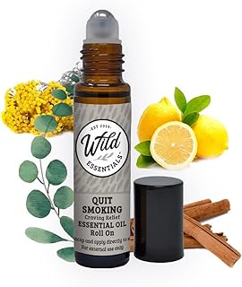 Wild Essentials Quit Smoking Essential Oil Roll On, for Help with Cessation Programs, Lung Soothing, and Lifts The Spirit, Made with Organic Jojoba Oil, Ready to Use, Moisturizer, All Natural