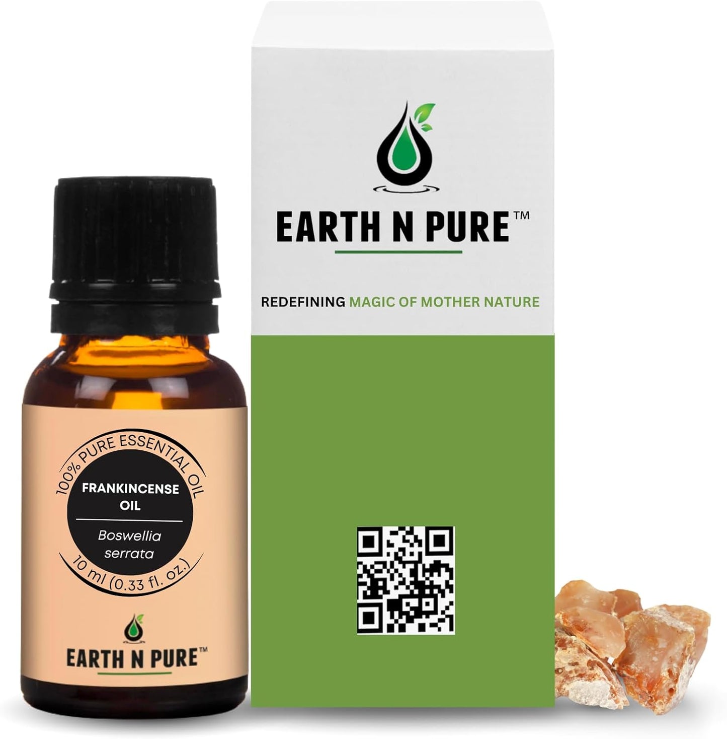 Earth N Pure Frankincense Essential Oil Steam Distilled, Undiluted, Natural and Therapeutic Grade 10 ml
