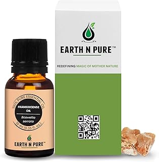 Earth N Pure Frankincense Essential Oil Steam Distilled, Undiluted, Natural and Therapeutic Grade 10 ml