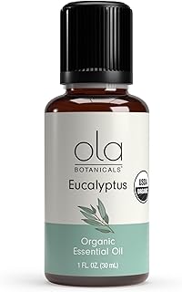 Dr. Mercola Ola Botanicals Organic Essential Oil - Uplifting Aroma for Air Diffusion & Skin Use - Refreshing and Soothing - Organic Eucalyptus 1 fl oz