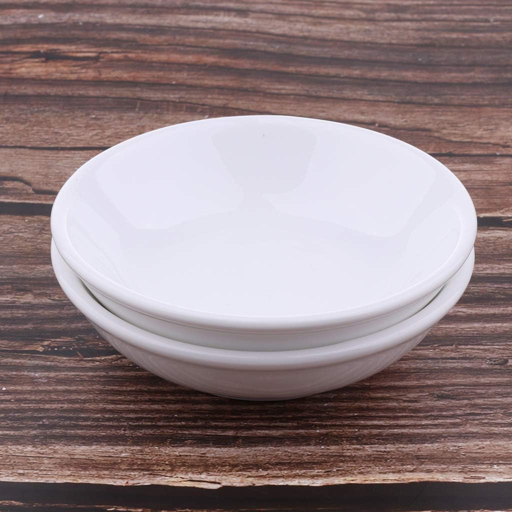 2 Pcs 3.8 Inch Round Replacement Ceramic Dish For Electric Burner Warmer