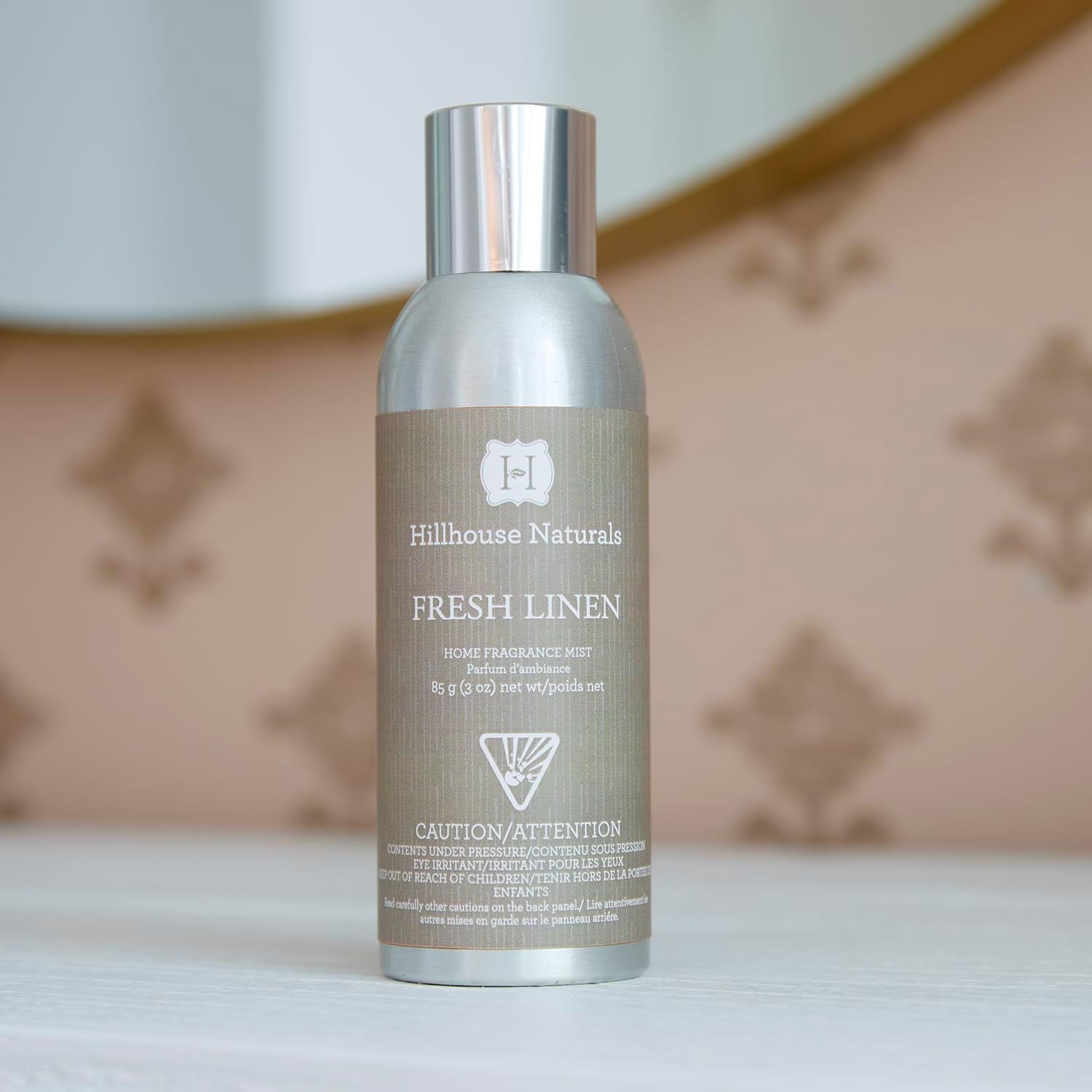 Hillhouse Naturals - Home Fragrance Mist - Aromatic Room Spray - Refresh Home, Bedrooms, Bathrooms & More - With Citrus, Bergamot, Rose & Musk - Made in the USA - Fresh Linen Scent - 3 oz