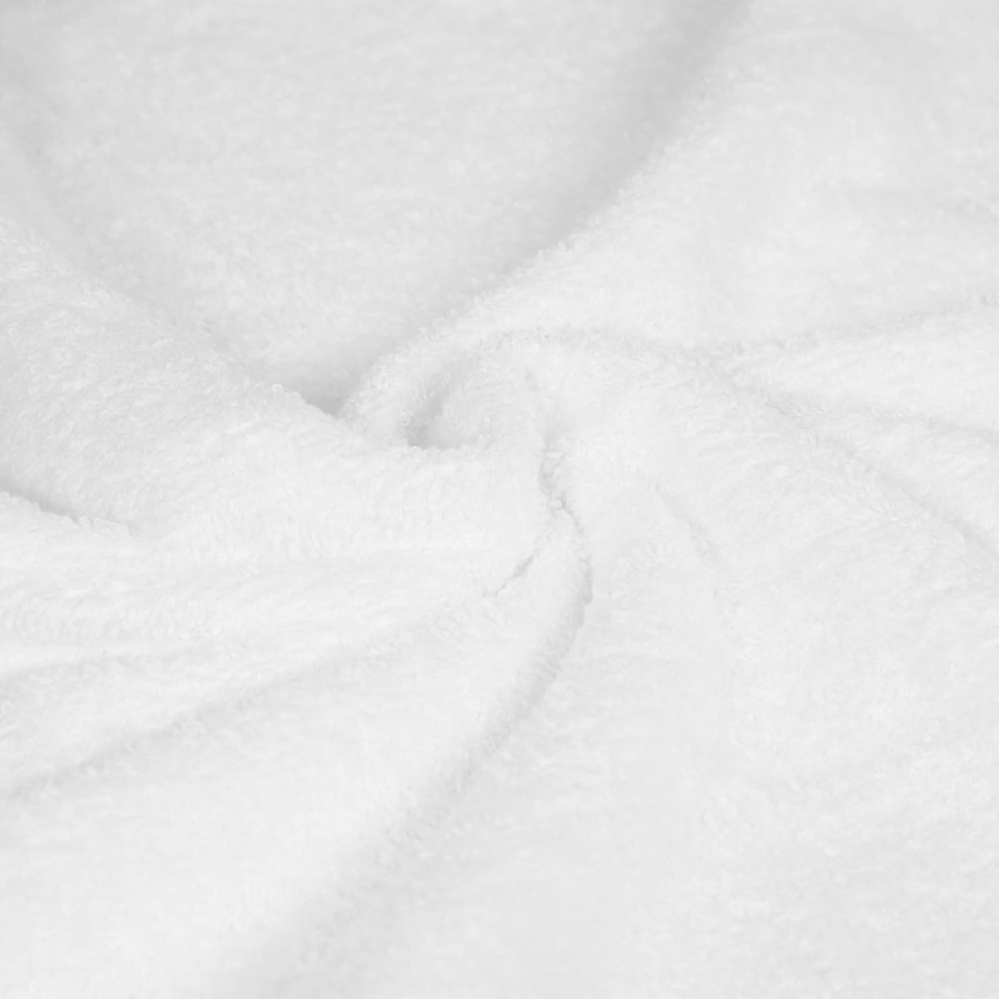Amazon Basics 6-Piece Oversized Highly Absorbent Fade-Resistant Towel Set, 100% Cotton Towels for Bathroom, Soft, 2 Bath Towels, 2 Hand Towels, 2 Washcloths, White