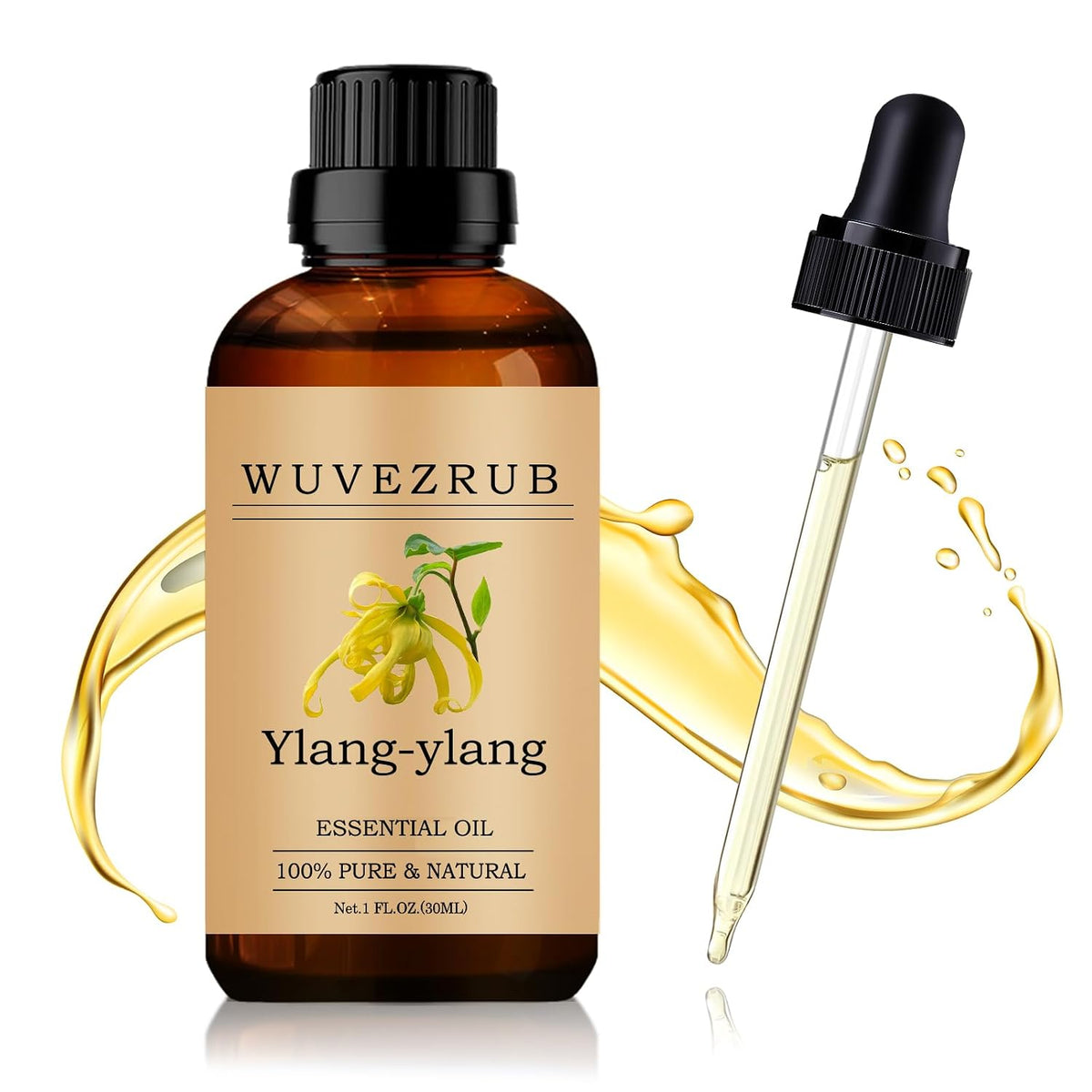 Ylang-Ylang Essential Oil 30ML - 100% Pure and Natural Oils for Aromatherapy Diffuser - 1 Fl Oz/Ylang-Ylang