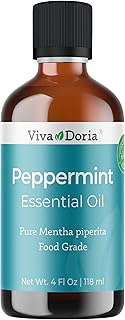 Viva Doria Peppermint Essential Oil, 100% Pure, Natural, Northwest Peppermint Essential Oil, Undiluted, for Aromatherapy | Food Grade, 118 mL (4 Fluid Ounce)
