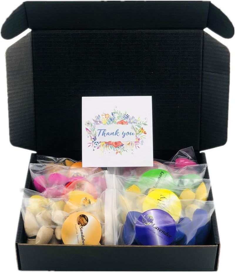152 Pcs Backflow Incense Cones 8 Mixed Natural Scents Sandalwood Rose Lily Tulips Rosemary Lavender Sakura Osmanthus(Incense Cones)