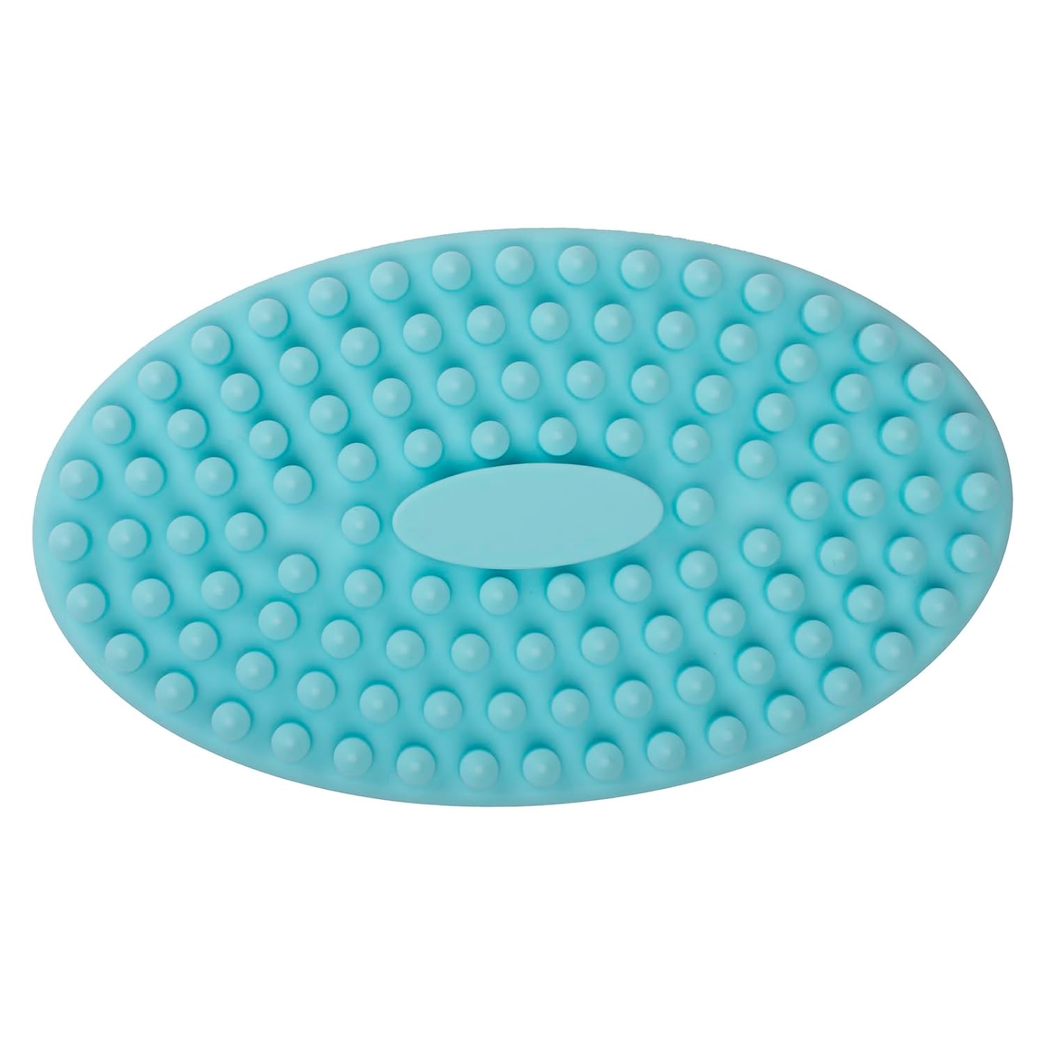 DNC Exfoliating Silicone Body Scrubber Shower Bath Body Brush loofah Easy to Clean, Lathers Well, Eco Friendly, Long Lasting (Blue