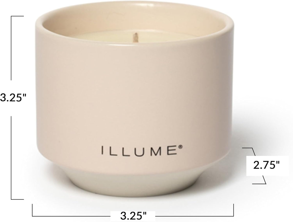 Illume Beautifully Done Essentials Coconut Milk Mango Matte Ceramic Scented Soy Candle