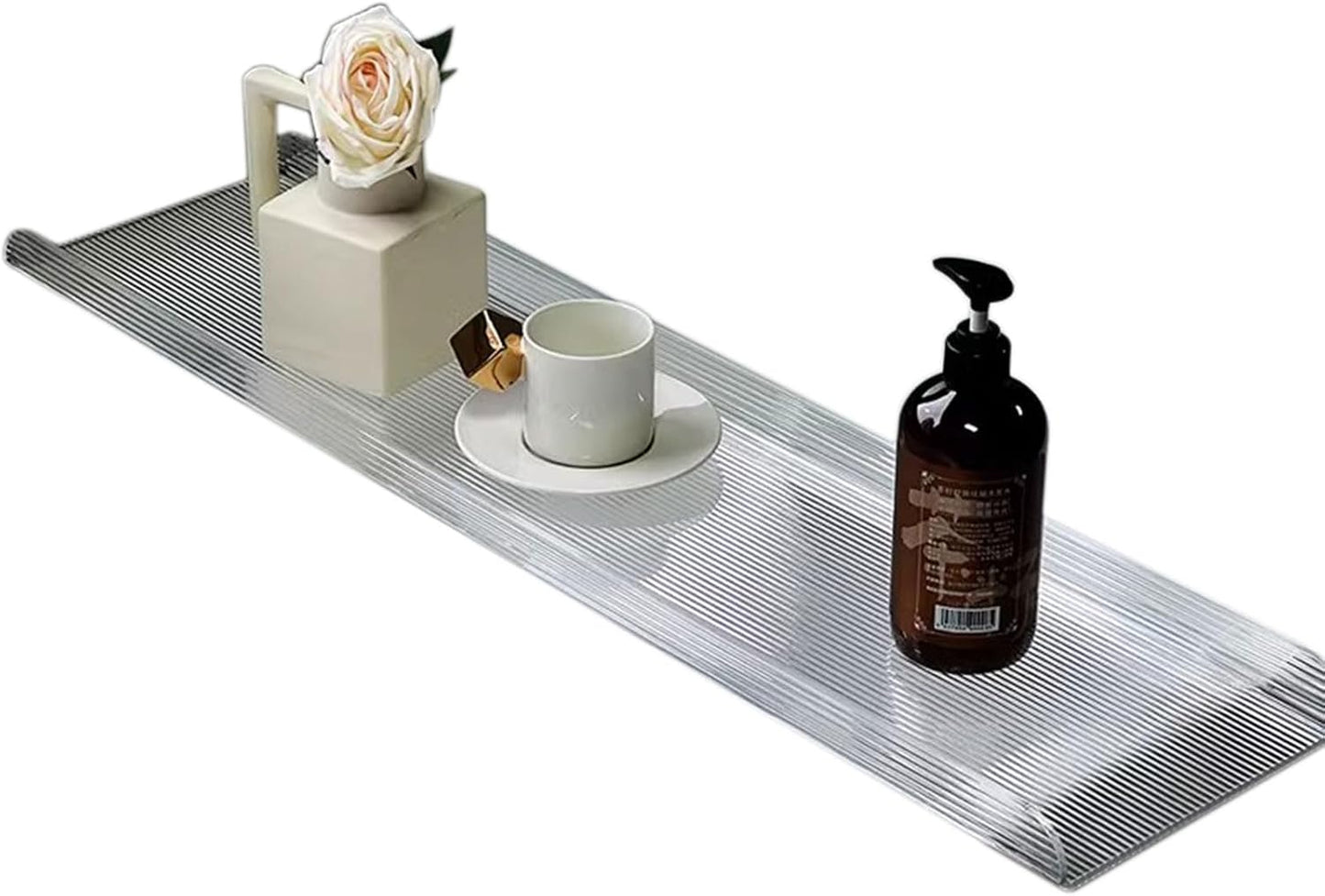 Clear Acrylic Bathtub Tray Caddy for Luxury Bath, Luxury Bathroom Organizer with Tablet Holder, Bathtub Shelf Across Tub Plastic Bath Board Tub Shelf Shower,90cm/35.4" L