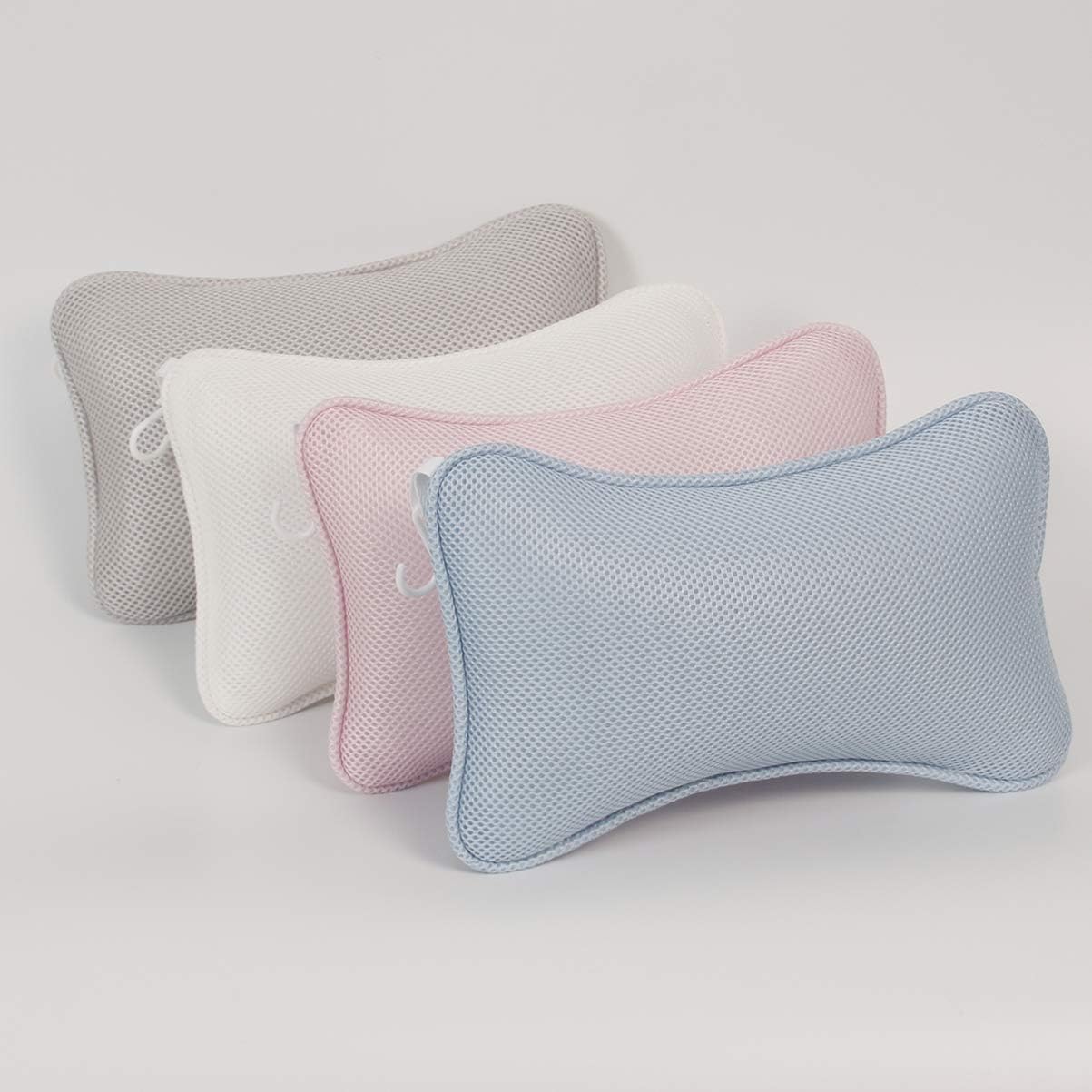 Bath Neck Pillow Bathtub Cushion Non- Slip Sponge Bathtub Pillow with Suction Cups Head Pillow Neck Shoulder Support Cushion for Home Hotel White Bath Back Pillow Bathroom Pillow
