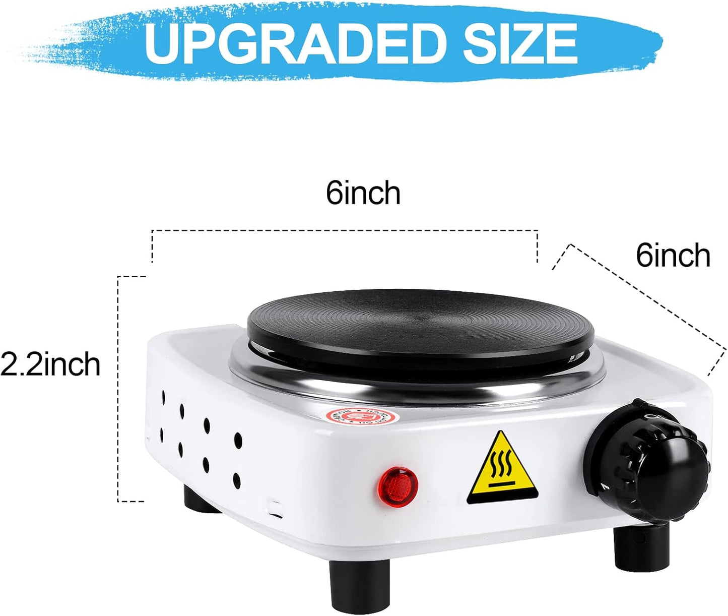 DINGPAI Hot Plate for Candle Making, White Color Electric Hot Plate for Melting Wax, Chocolate, Candy and More