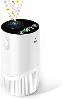 Waterless Diffuser for Essential Oil-Aroma Scent Diffusers for Home Car Mini Aromatherapy Nebulizer Battery Operated Small Air Diffuser Machine 4 Mist Level 1/2/3/4/6H Timers Auto-off for Hotel 5-20ML