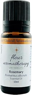 Rosemary (Cineole) Essential Oil 10ml – 100% Pure Rosmarinus officinalis – Steam Distilled – GC/MS Tested – Fresh, Herbaceous Aroma – Professional Clinical Aromatherapy Quality – Fleur Aromatherapy