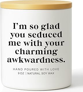 Gifts for Him Her Couples Valentine’s Day Candle – Cute & Funny Gift for Boyfriend, Girlfriend or Partner Anniversary Valentine Birthday Gift Hand-Poured Soy Wax Scented Candle for Couples