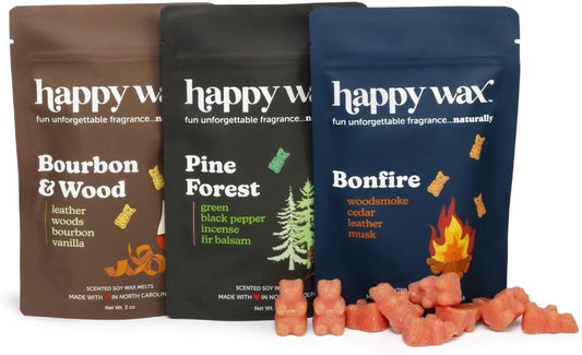 Happy Wax Winter Scented Soy Wax Melts 6oz Variety Pack - Cozy Cabin Mix