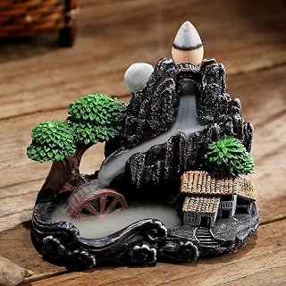 Handmade Incense Burner with 120 Cones, Waterfall Backflow Incense Holder, Fountain Decoration, Aromatherapy Ornament, Apartment Decor, Home Decor, Room Decor