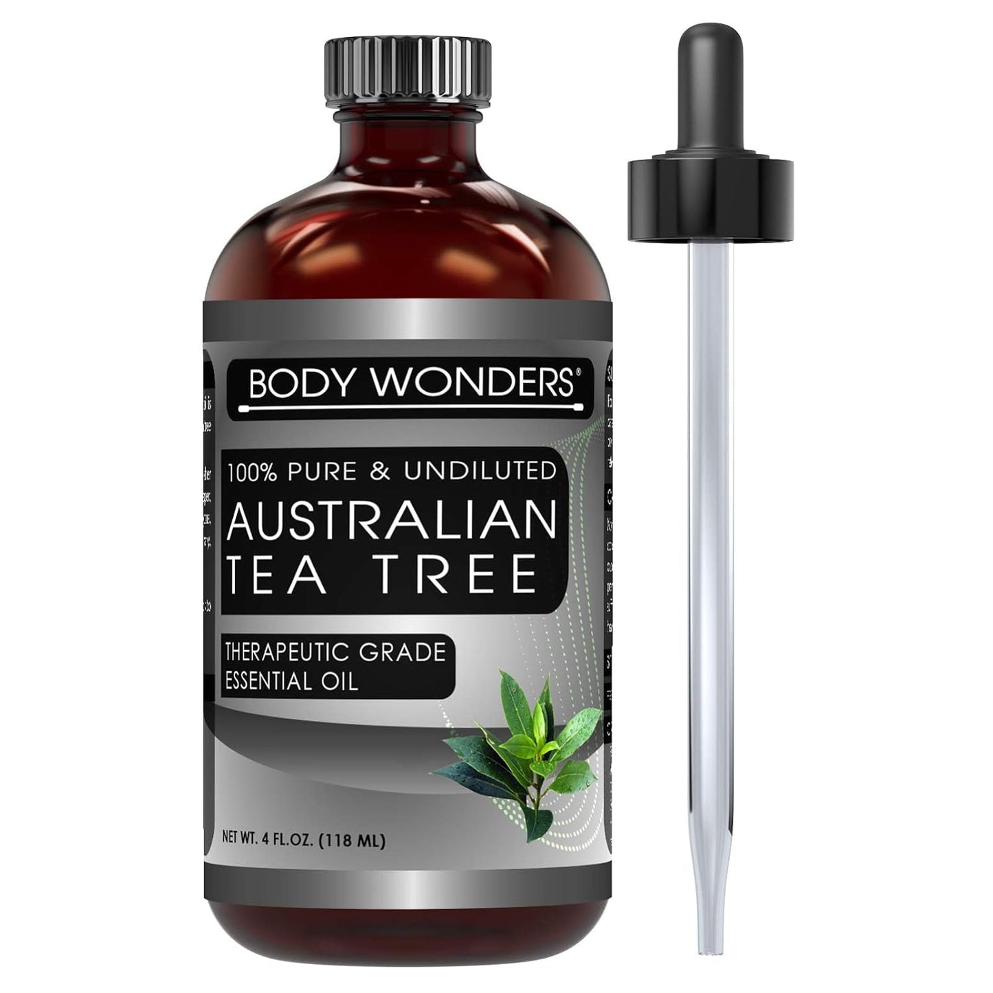 Australian Tea Tree Essential Oil | 100% Pure & Undiluted | 4 Fl. Oz (118 ml) | Therapeutic Grade | Packaged in USA