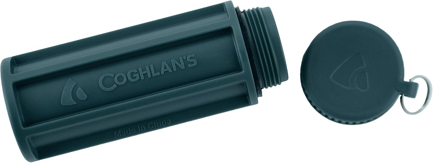 Coghlan's Waterproof Match Box - Durable Outdoor Camping Gear, Essential Survival Kit Accessory, Screw-Top Lid, Compact and Portable Fire Starter Tool for Backpacking, Hiking, Emergency Preparedness