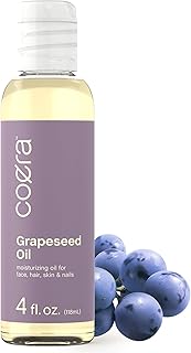 Coera Grapeseed Oil Cold Pressed | 4 fl oz | Moisturizer for Face, Hair, Skin, and Nails | Free of Parabens, SLS, & Fragrances