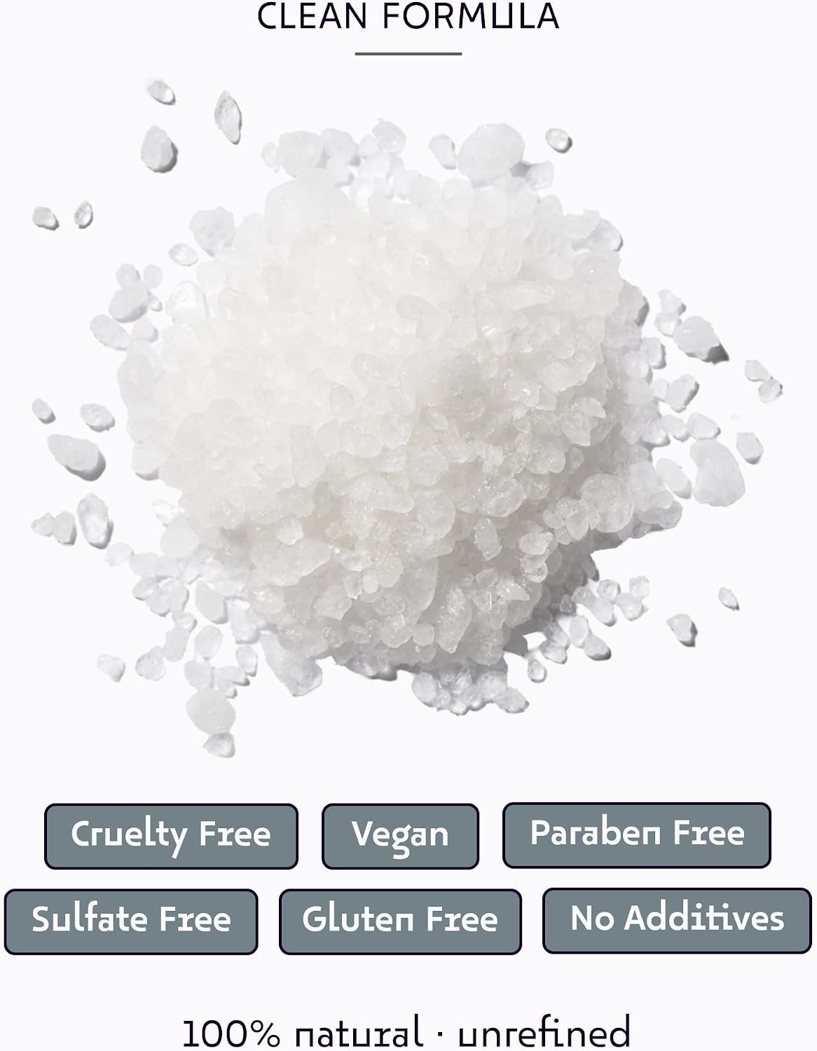 Dead Sea Salts for Soaking Relaxing Sea Salt Bath Soak for Body Rejuvenation - Natural Mineral Salts - Coarse Dead Sea Salt Unscented Bath Salts for Women & Men (2.2 lb)