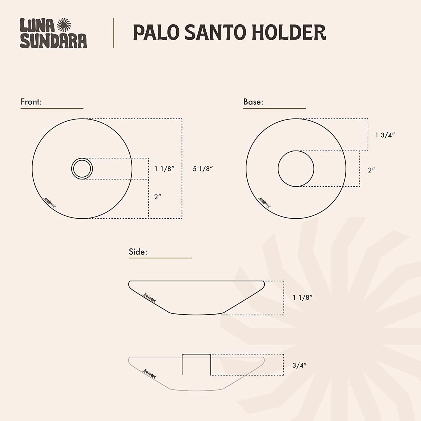 Palo Santo Holder with 5 Sticks - Luna Sundara Handmade Ceramic Incense Burner - Black & White Maze Chulucanas Pottery from Peru - Smudge Bowl for Sage - Aromatherapy Gift Set