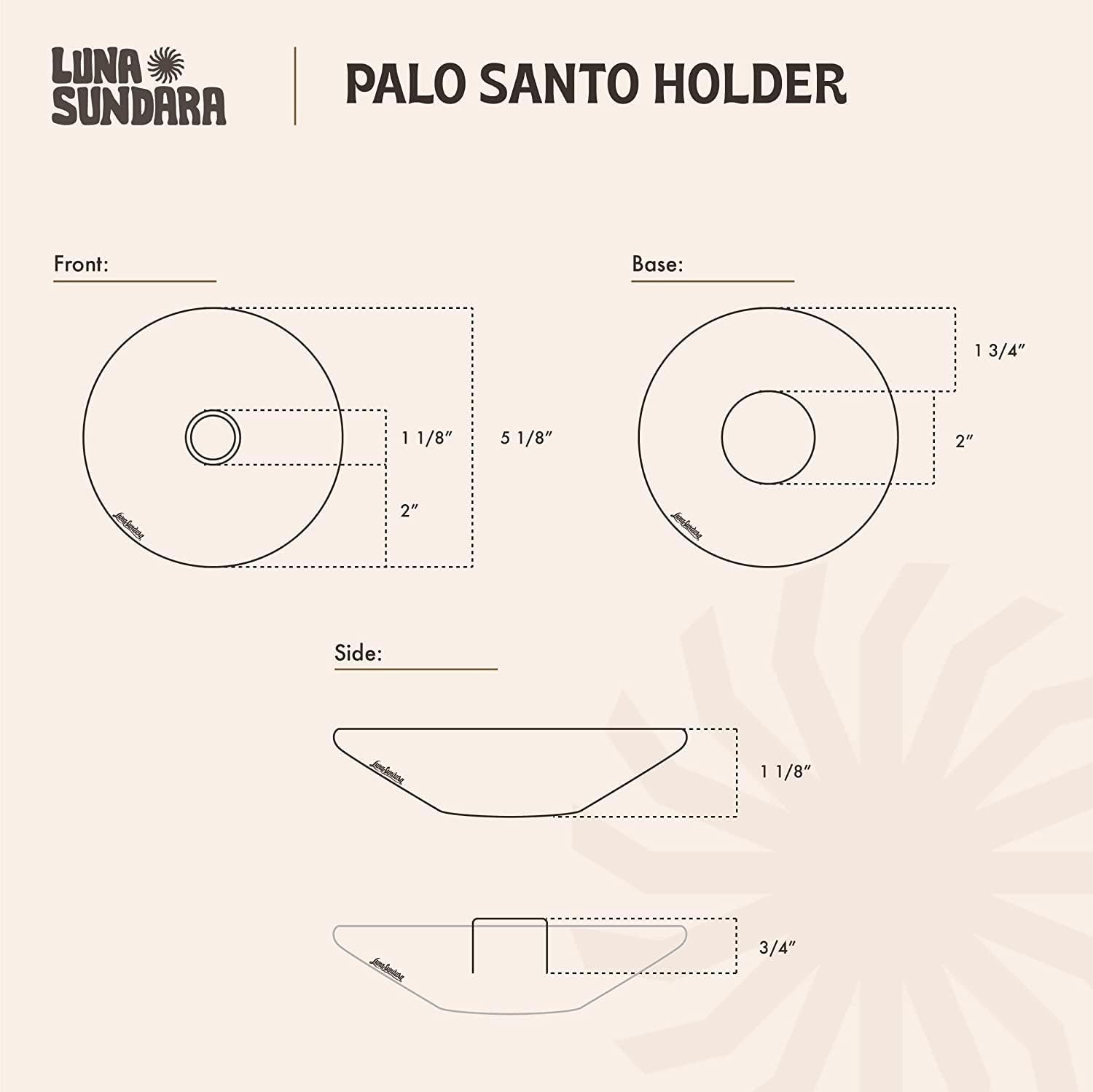 Palo Santo Holder with 5 Sticks - Luna Sundara Handmade Ceramic Incense Burner - Black & White Maze Chulucanas Pottery from Peru - Smudge Bowl for Sage - Aromatherapy Gift Set