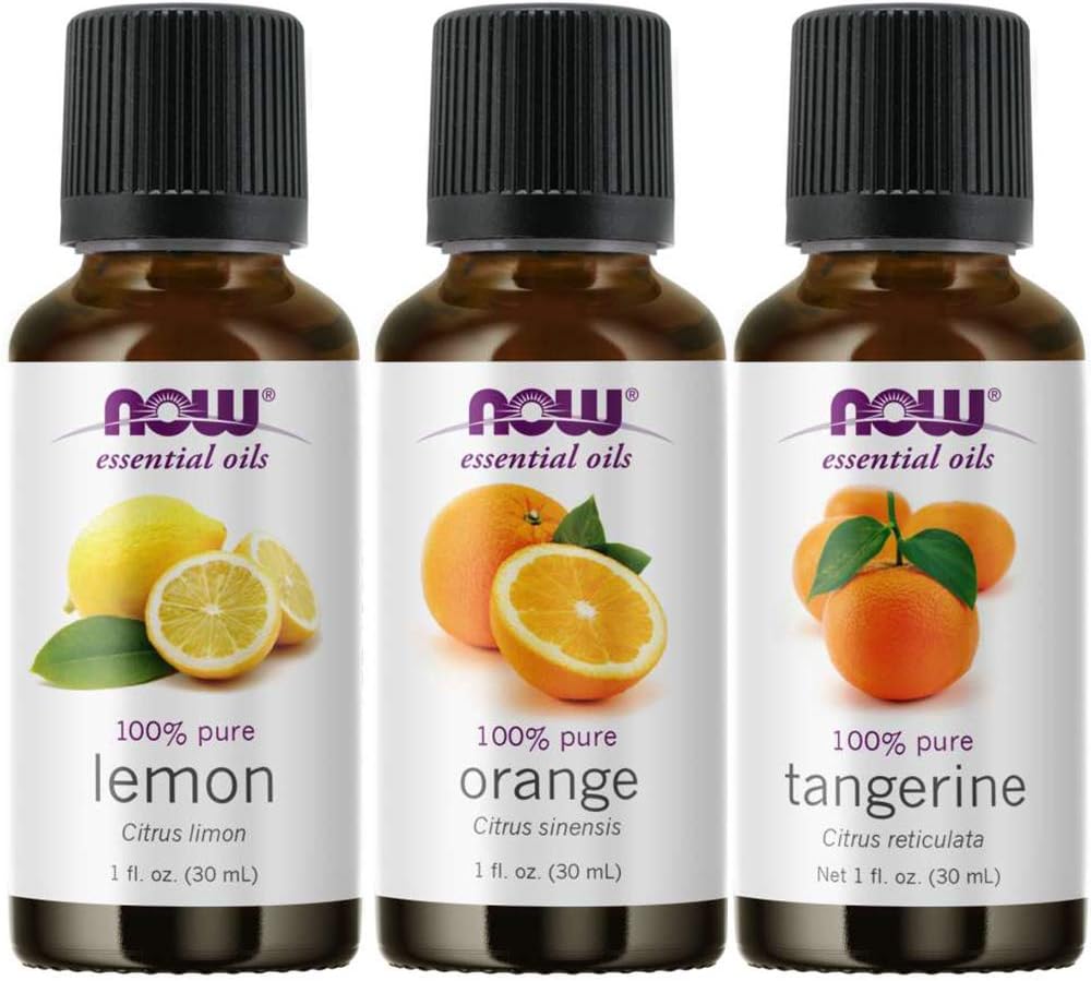 Now Foods 3-Pack Variety of Now Essential Oils Citrus Blend - Orange, Tangerine, Lemon
