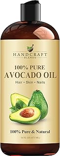Handcraft Blends Avocado Oil - Cold-Pressed 16 Fl Oz - 100% Pure and Natural - Premium Grade Carrier Oil for Skin and Hair - Hair and Body - Massage - Hexane-Free
