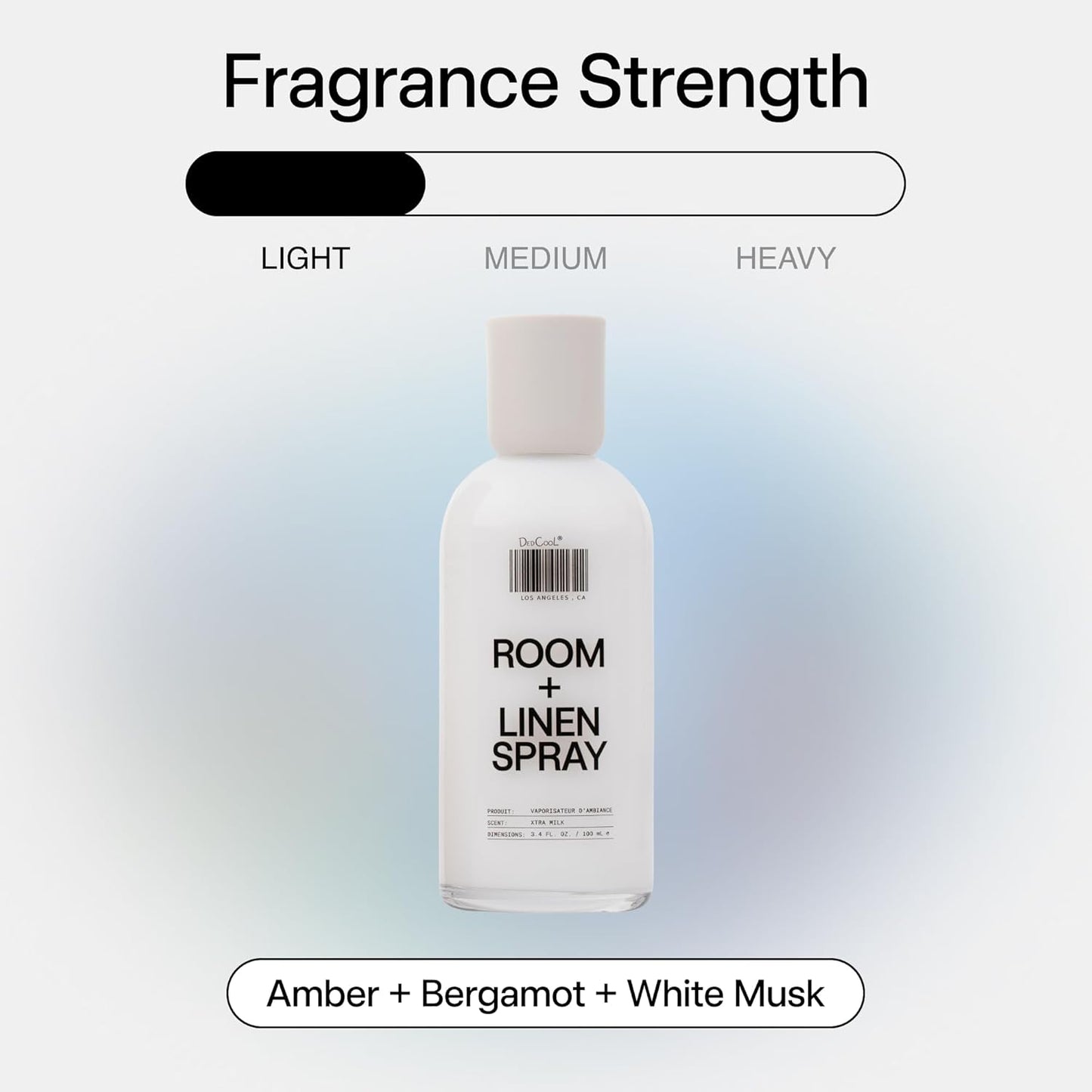 DedCool Room + Linen Spray in Xtra Milk | Natural Fabric Spray | Non-Toxic, Essential Oil Infused | Freshens Home, Bedding, Couch, Closet & Bath | 3.4 fl oz