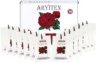 Aryiten 14 Packs Large Rose Scented Sachets for Closet Deodorizer Drawers, Hanging Long Lasting Potpourri Bags Home Fragrance