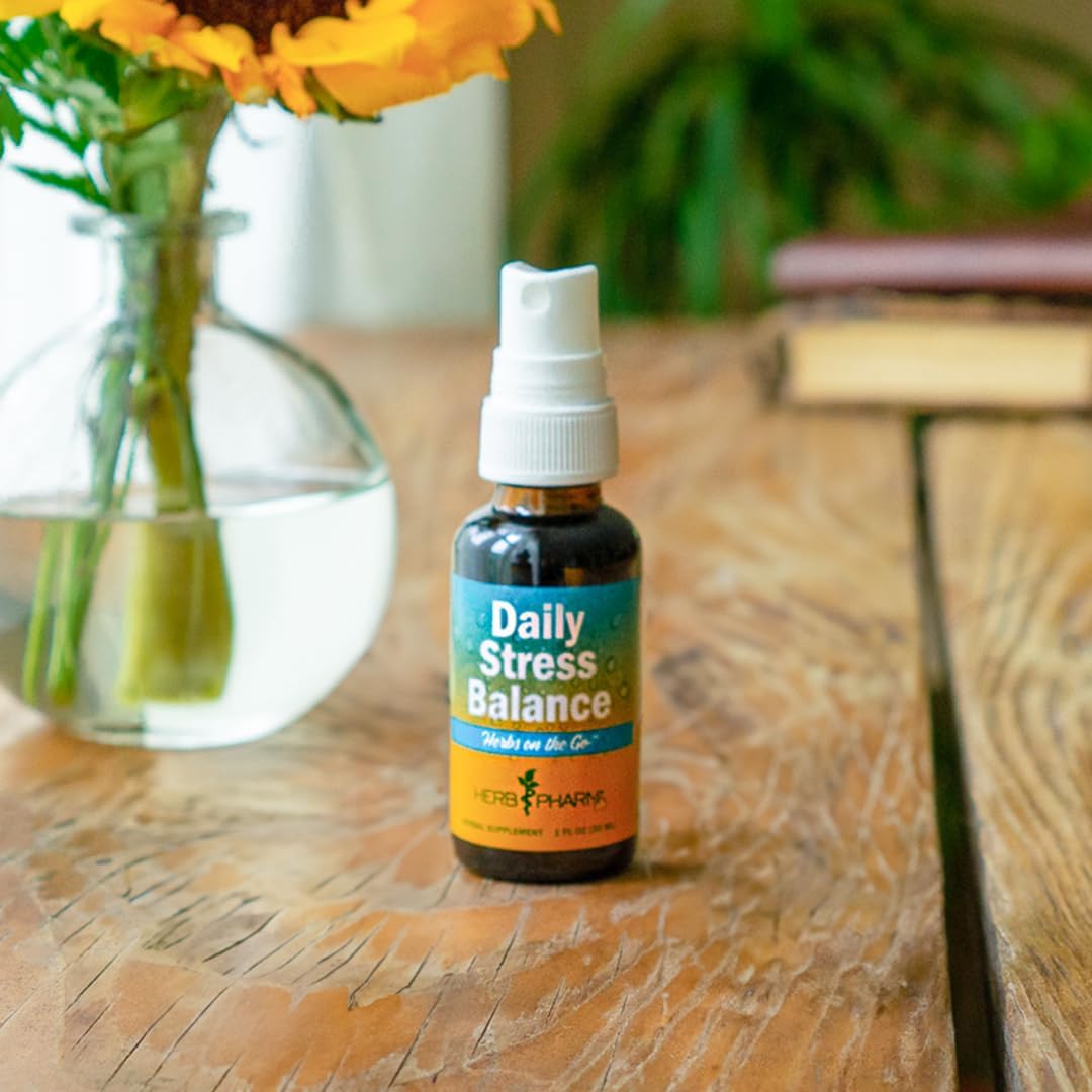 Herb Pharm Herbs on The Go Portable Spray, Daily Stress, 1 Oz