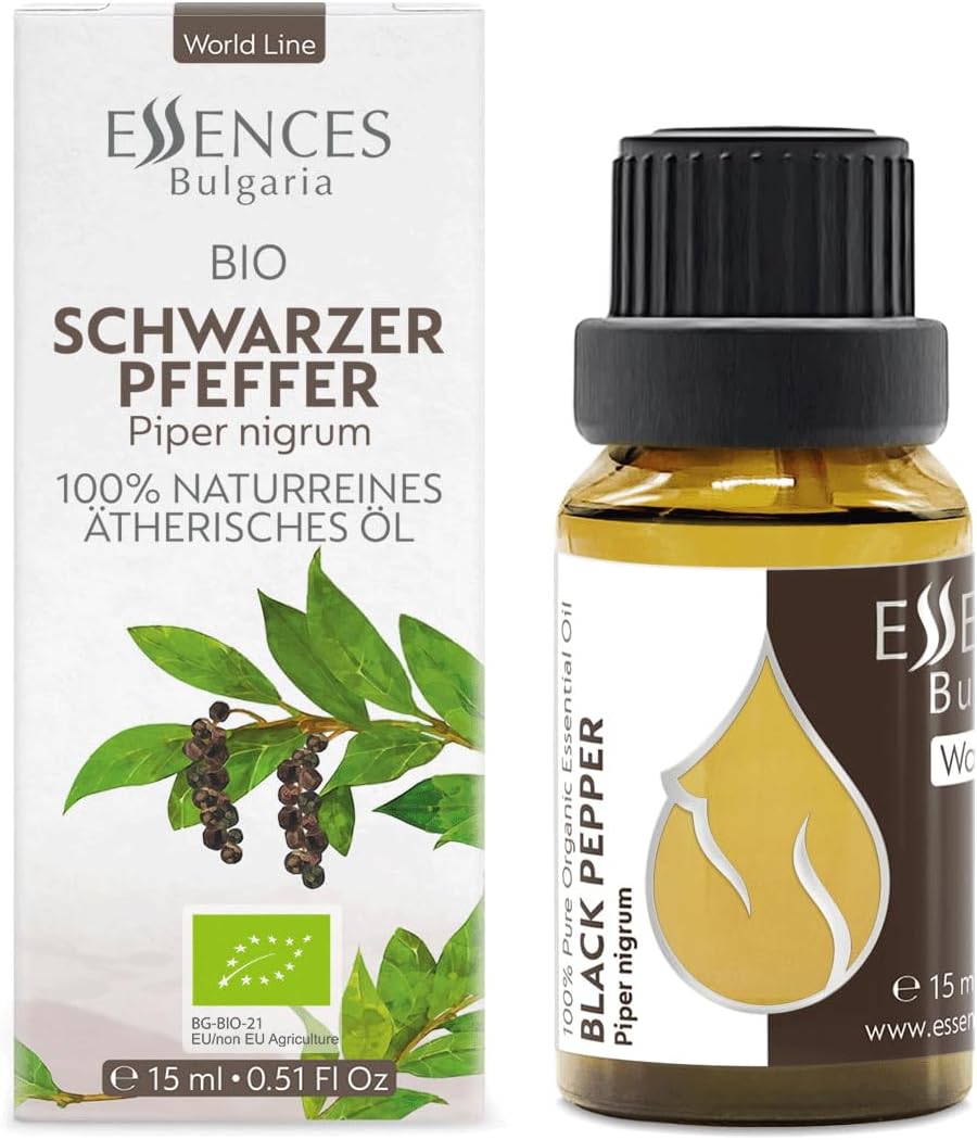 Essences Bulgaria Organic Black Pepper Essential Oil 0.51 Fl Oz