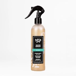 Buff City Soap - Plant-Based Room Spray - Non-Aerosol Air Freshener Spray Made With Simple Ingredients & No Harsh Chemicals - Sandalwood, Patchouli, Raspberry, & Peach Scented Room Freshener