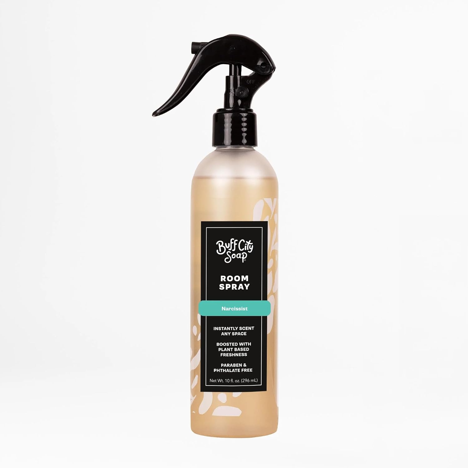 Buff City Soap - Plant-Based Room Spray - Non-Aerosol Air Freshener Spray Made With Simple Ingredients & No Harsh Chemicals - Sandalwood, Patchouli, Raspberry, & Peach Scented Room Freshener
