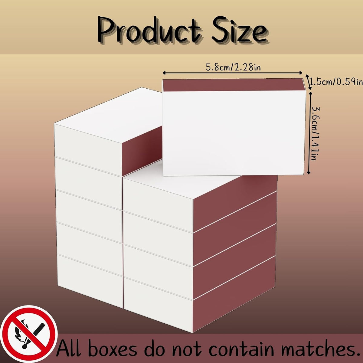 LONGIM 60pcs Blank Match Boxes without Matches Empty Matchboxes for Crafts