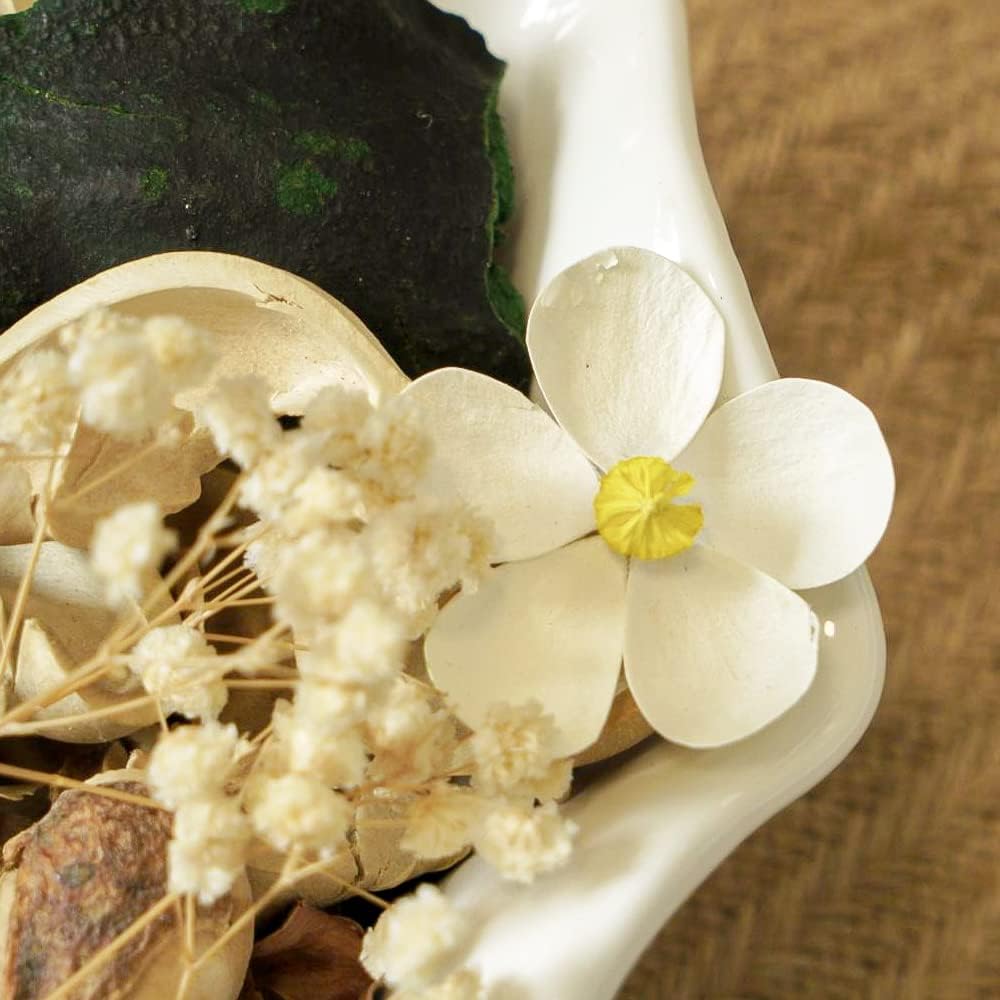 Qingbei Rina Gardenia Potpourri Bags, Gardenia Scented Potpourri Bowl Filler, Vase Filler,Decorative Dried Flower, Home Fragrance Petal, Bathroom Decor(White)