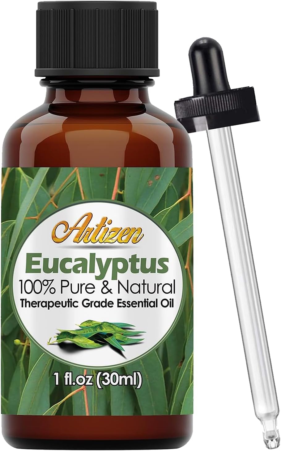 Artizen Eucalyptus Essential Oil - 30ml (100% Pure & Natural - Undiluted) - 1 Fluid Ounce - Therapeutic Grade - Aromatherapy