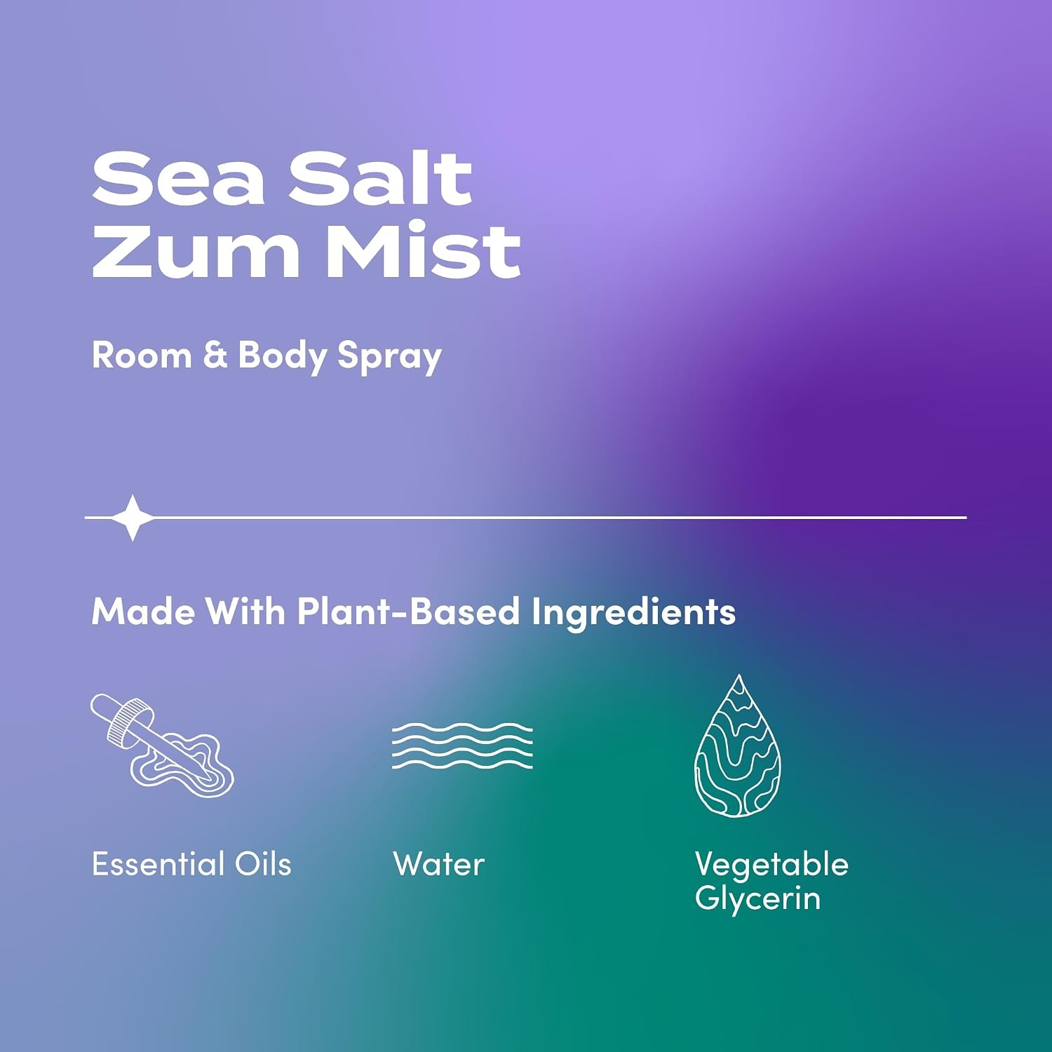 Zum Indigo Wild Mist Room & Body Spray - Aromatherapy Essential Oil Spray - Natural Body Mist & Room Spray - Sea Salt Scent - 4 fl oz