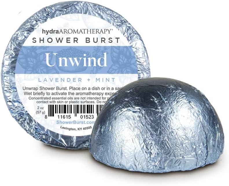 hydraAROMATHERAPY Shower Burst Tablets Essential Oil Steamers Made in USA, 3 Pack (2 Ounces Each), Winter