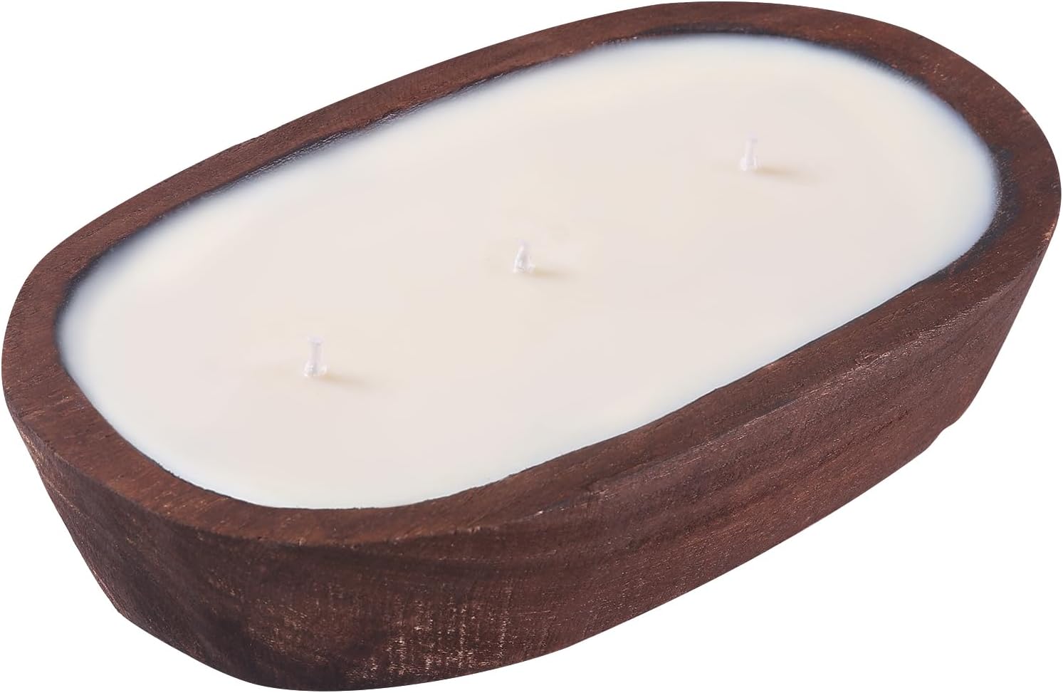 Scented Candles for Home, YeeQue Citronella Candles with Large Wooden Bowl Design for Women,Girl Birthday Gift 3 Wicks, 12oz