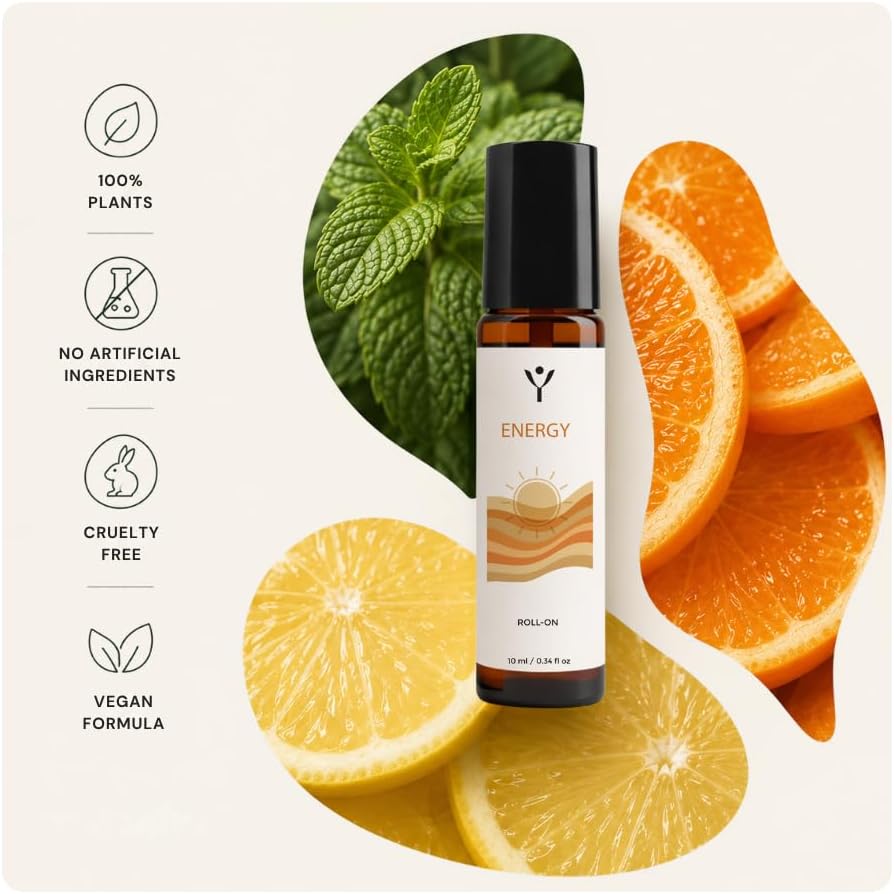 Peppermint Essential Oil Roll On for Energy & Focus