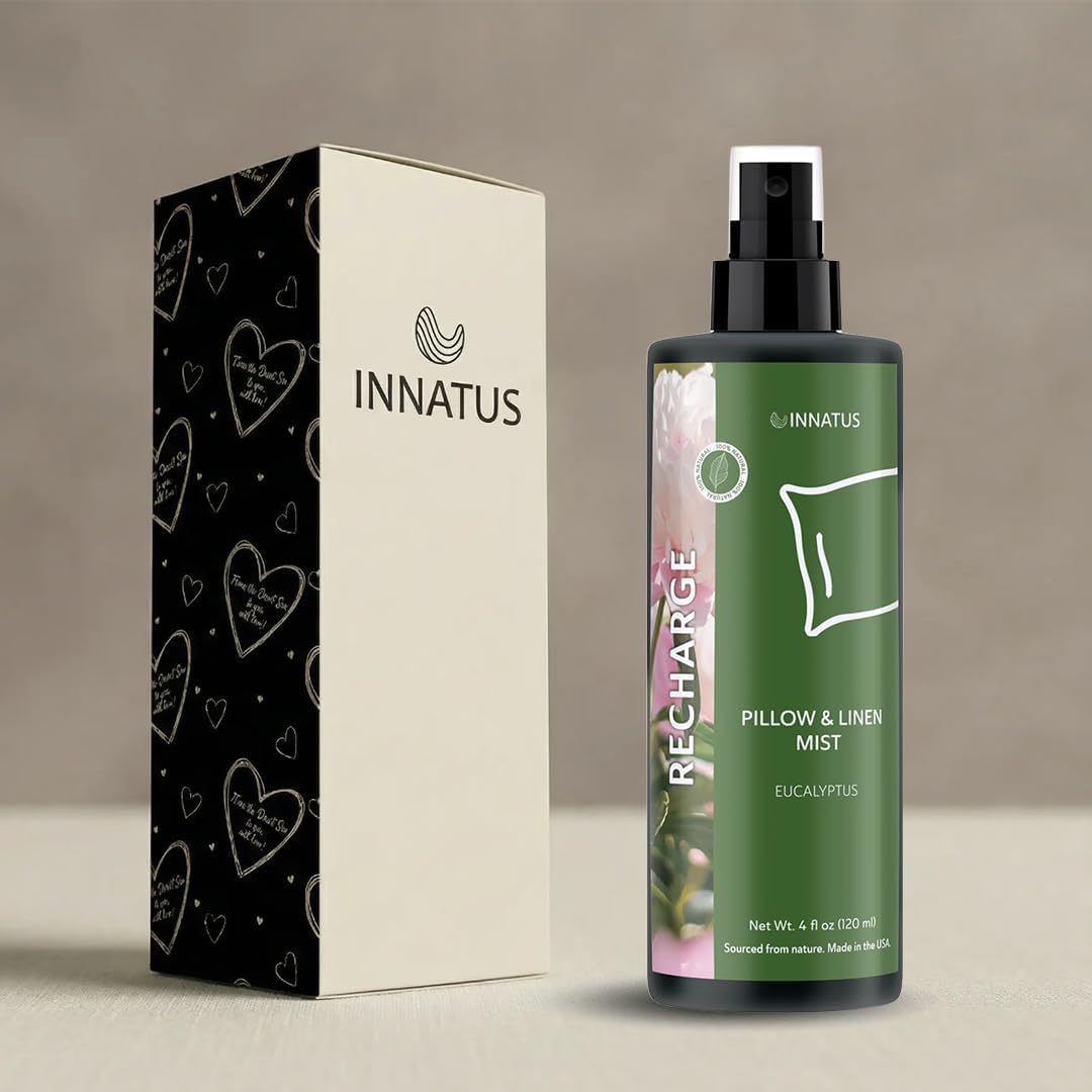 All-Natural Rose Pillow & Linen Spray – 4oz Aromatherapy Mist for Relaxation & Better Sleep – Chemical-Free, Water-Based Bedding & Room Spray (Eucalyptus)
